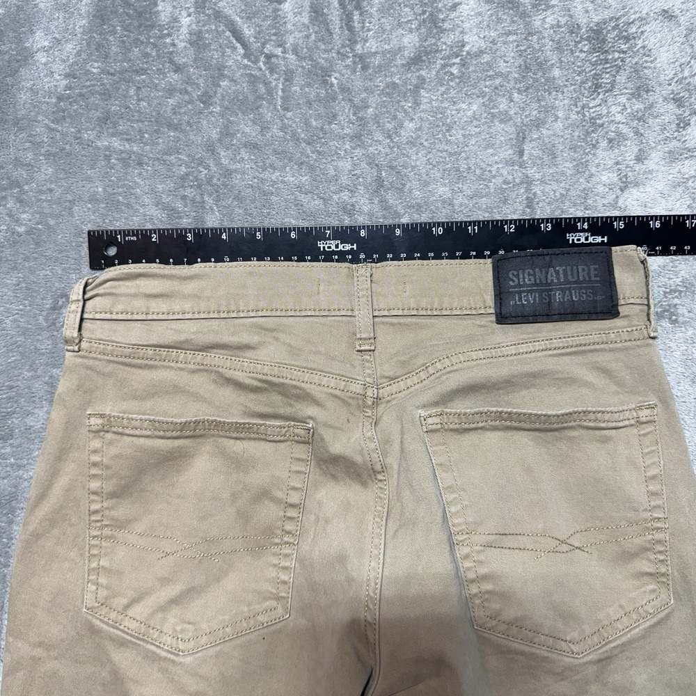 Levi's Signature Men's Athletic Fit Chino Pants W31 L30 Khaki Stretch Casual - Picture 10 of 11
